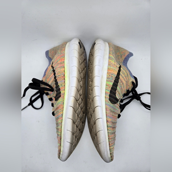 Nike Free RN Flyknit Shoes Women's 7.5 Multicolor Running Athletic Gym Rainbow - Picture 6 of 8